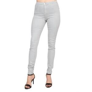 NEW CENIA mid rise pockets stretched denim pants in light grey